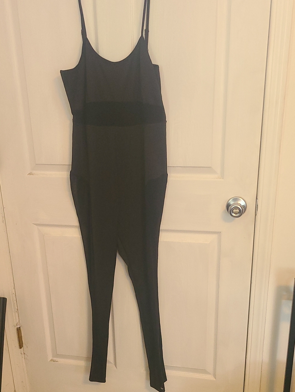 SHEIN Black Slim Spaghetti-Strap Jumpsuit